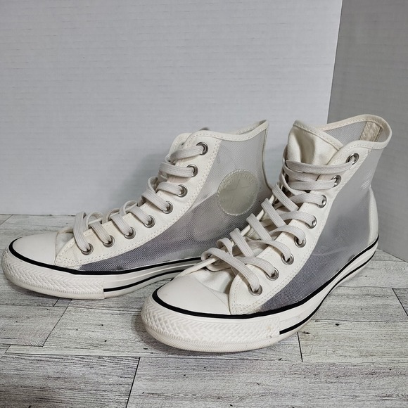 Converse Hi-Top Transparent  Chuck Taylor Sneakers Women Sz 9 - Picture 1 of 10